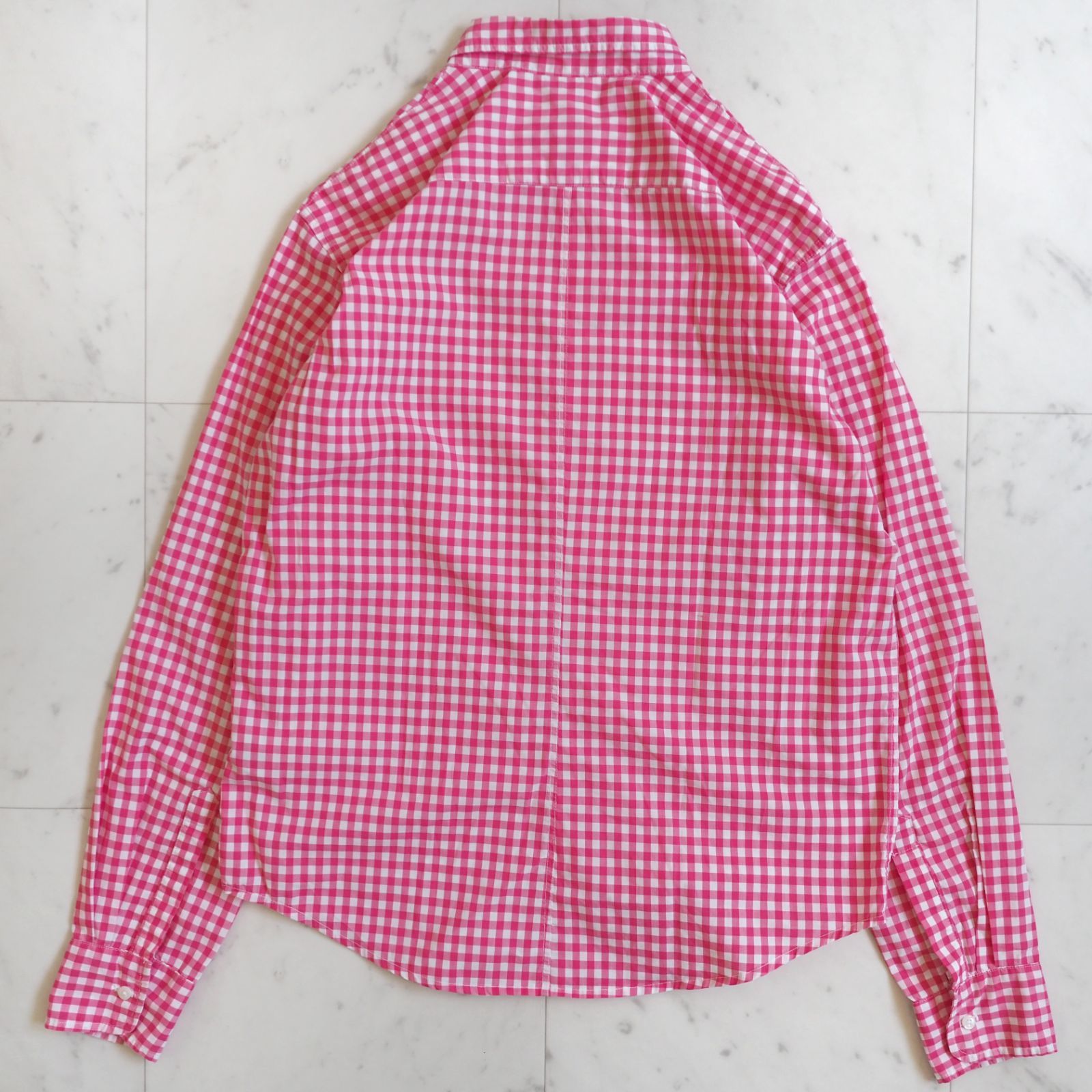 極美品✨希少S　フランクアンドアイリーン　バリー　ギンガムチェック　赤　コットン Frank&Eileen - フランクアンドアイリーン スキッパーシャツ