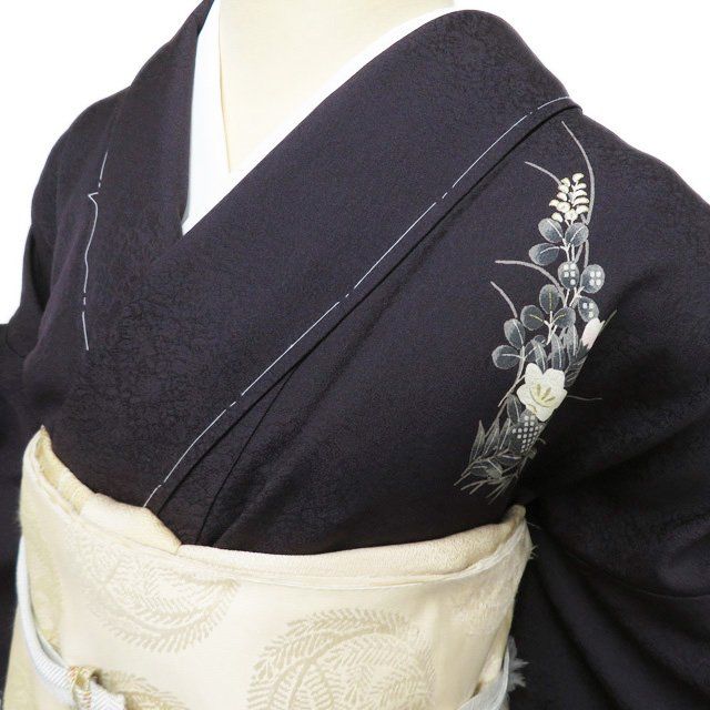 付下げ 付け下げ 訪問着 着物 中古 正絹 袷 フォーマル 花の図