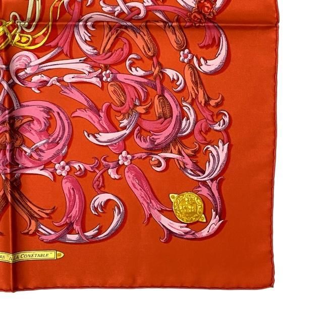 エルメス　プチカレ HERMES エルメス スカーフ カレ40 プチカレ 牧場柄 シルク100