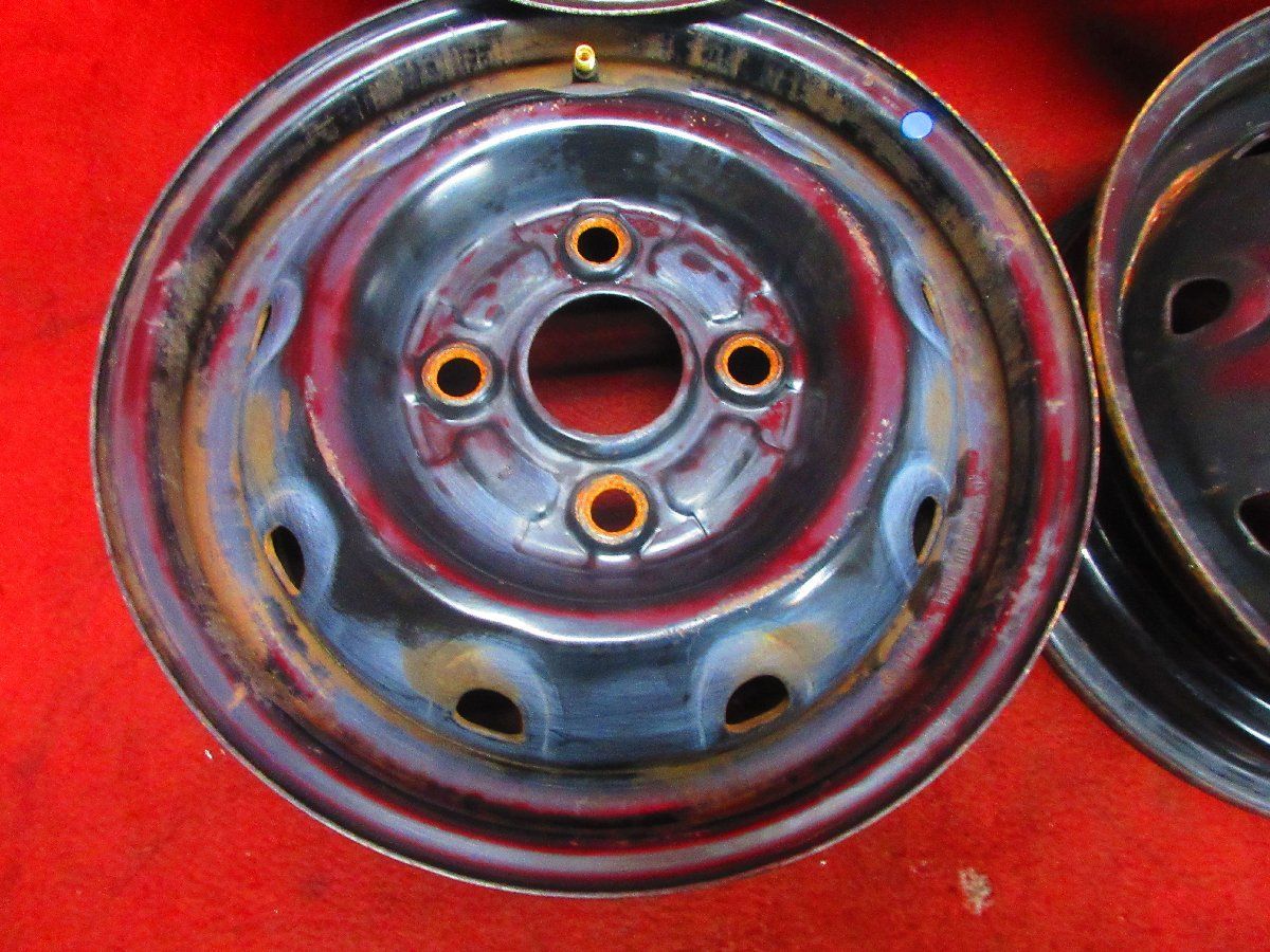 12インチ 4.00B +45 PCD100 4H 54mm スズキ純正スチールホイール 