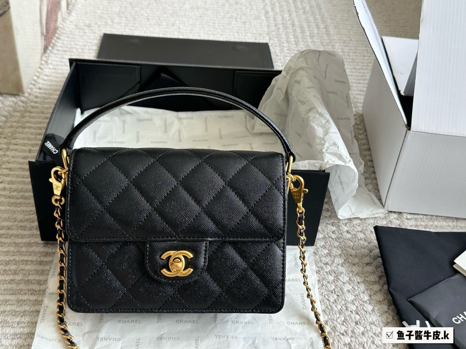 美品【CHANEL】キャビアレザー ルボーイ フラップ バック CHANEL シャネル 長財布 フラップウォレット ボーイシャネル
