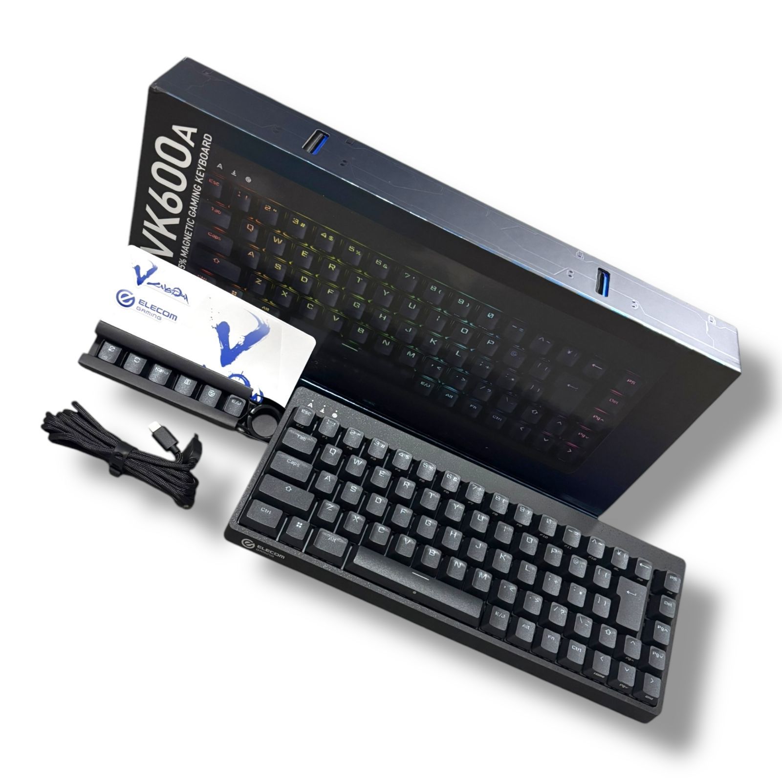 【中古】エレコム ラピッドトリガー ゲーミングキーボード TK-VK600ABK（1549）