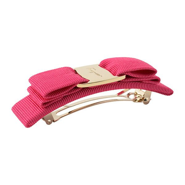 新品 フェラガモ FERRAGAMO ヘアアクセサリー バレッタ ファン