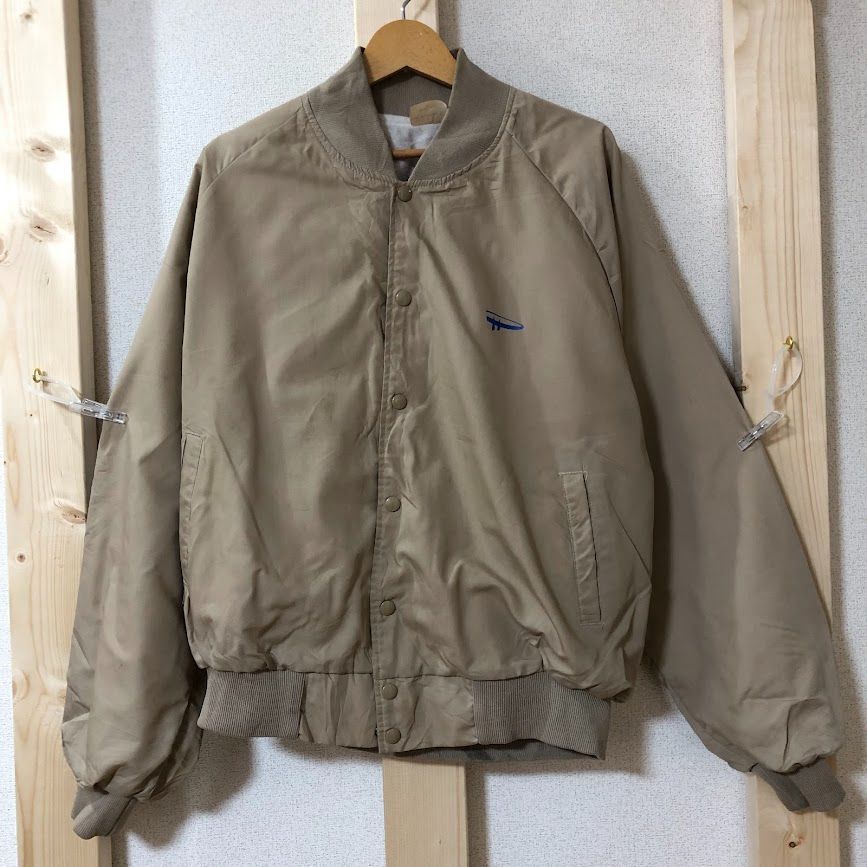 AUBURN MADE IN USA ブルゾン ジャケット リブ袖 メンズ XL グレージュ/ベージュ