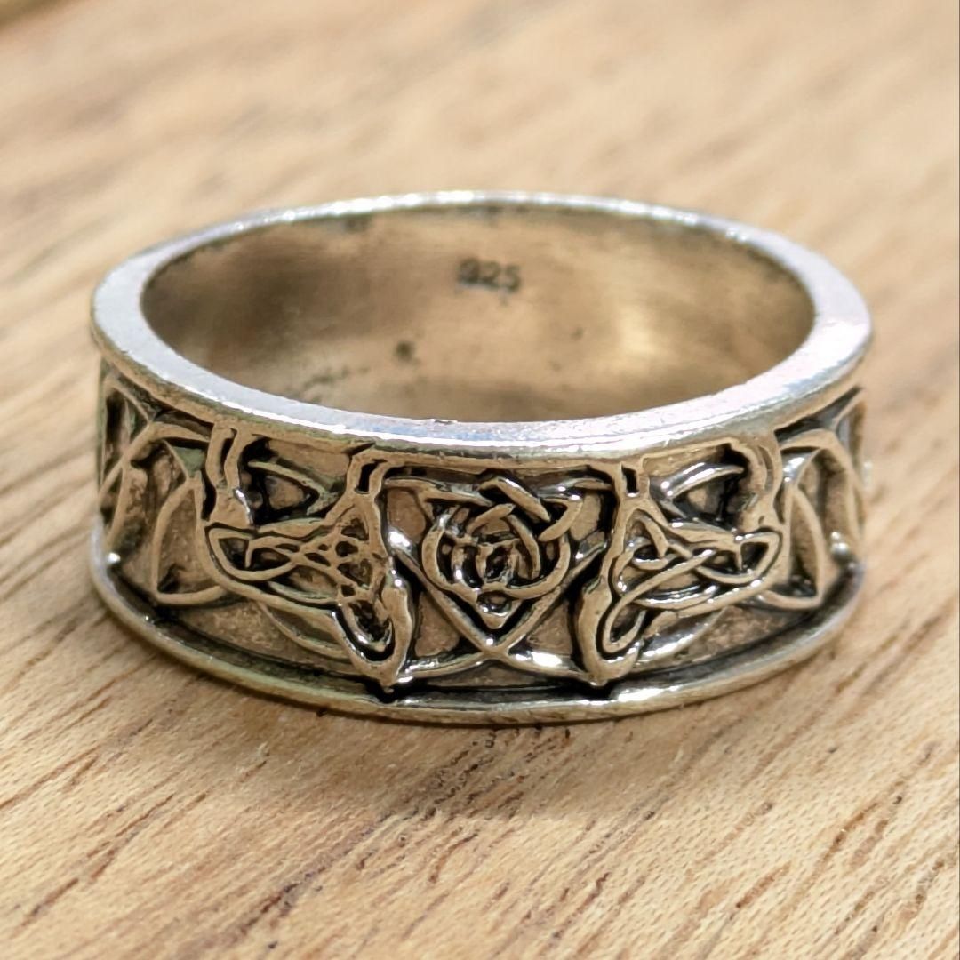 リング 27号 メンズ シルバー 925 刻印 アメカジ 指輪 カレッジリング3