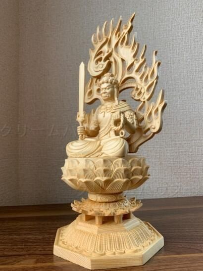 仏像 不動明王 木彫り 彫刻 特大 【不動明王】仏像 木彫り仏像 立像