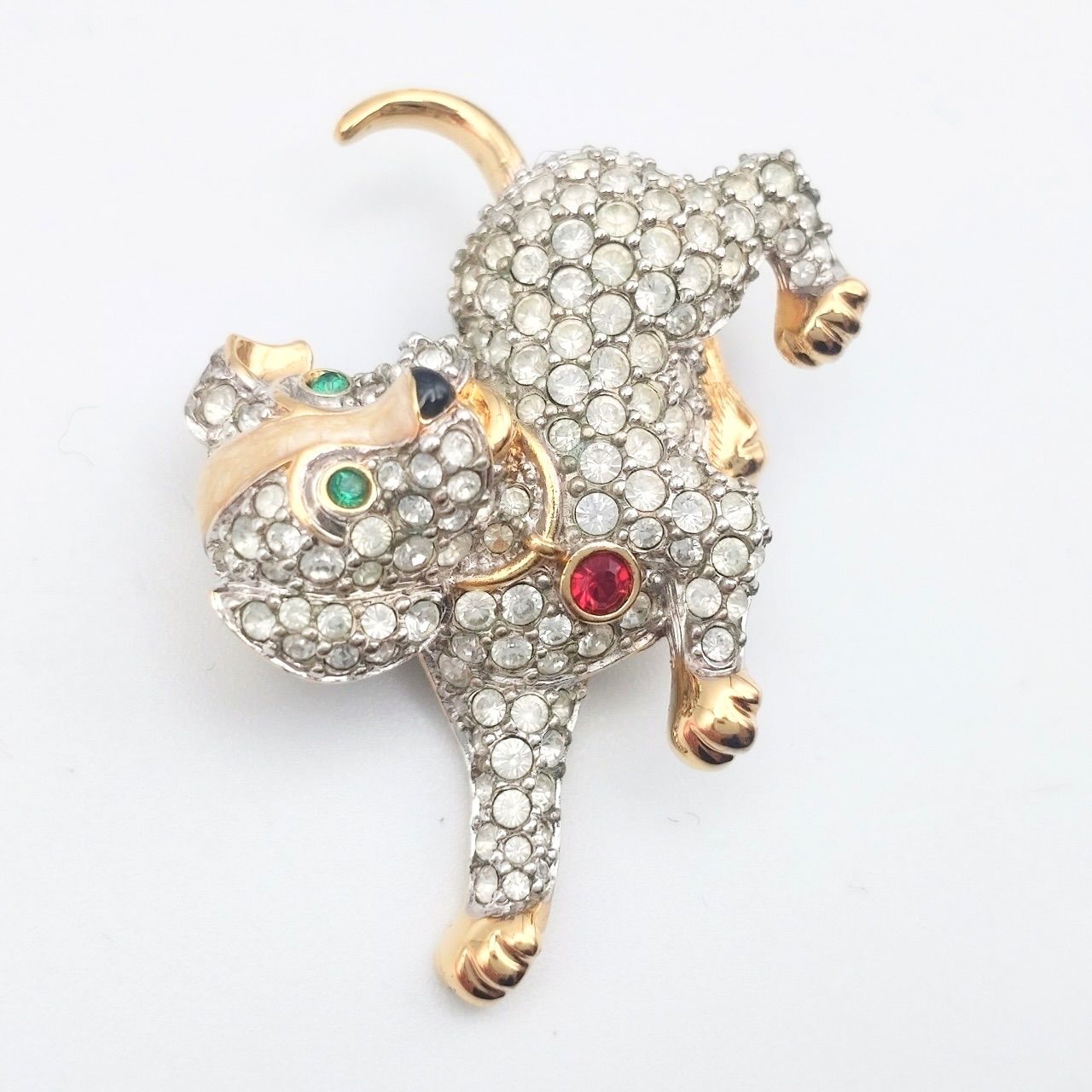 SWAROVSKI スワロフスキー ブローチ 犬 わんちゃん ドッグ パヴェ ラインストーン マルチカラー レアデザイン 美品 入手困難 - メルカリ