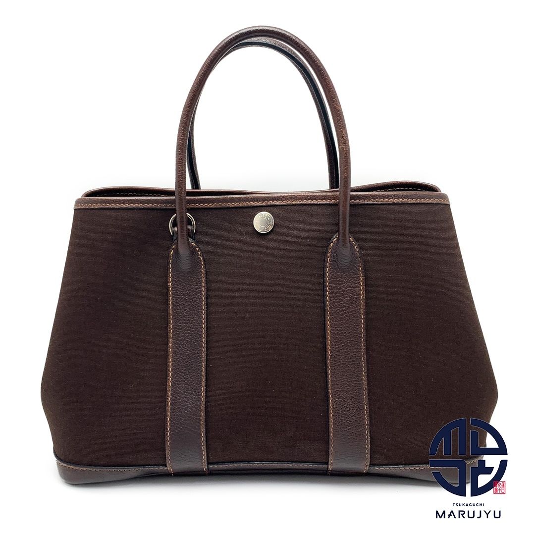 HERMES エルメス 茶系 ダークブラウン ガーデンパーティTPM
