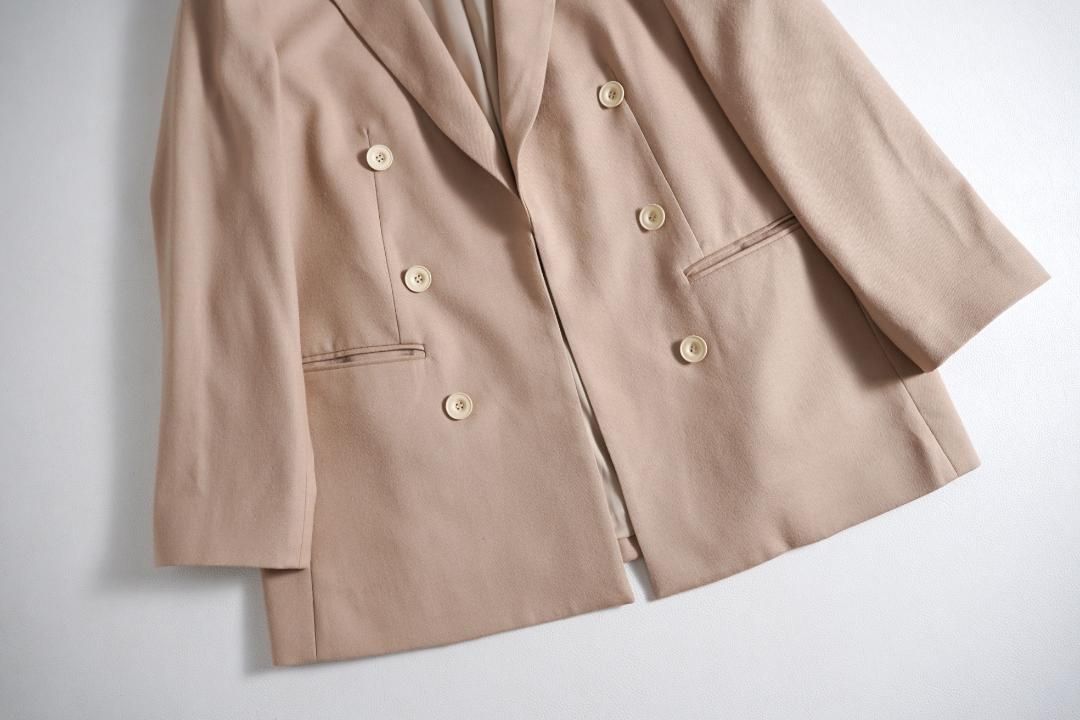 339t*美品 大きいサイズ レリアン ウール ダブルブレストジャケット 