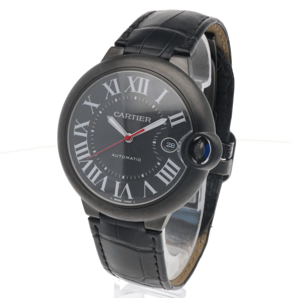 カルティエ バロンブルー ADLCコーティング 腕時計 時計 ステンレススチール 3765 メンズ 1年保証 CARTIER  中古 カルティエ バロンブルー ADLCコーティング 腕時計 時計 ステンレス