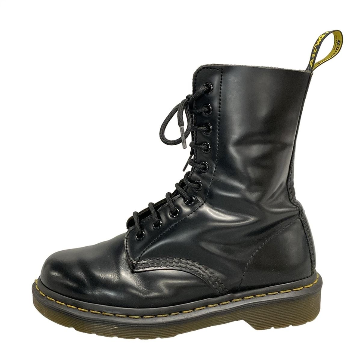 Dr.Martens ドクターマーチン ショートブーツ US7 レディース - 黒 レースアップ レザー