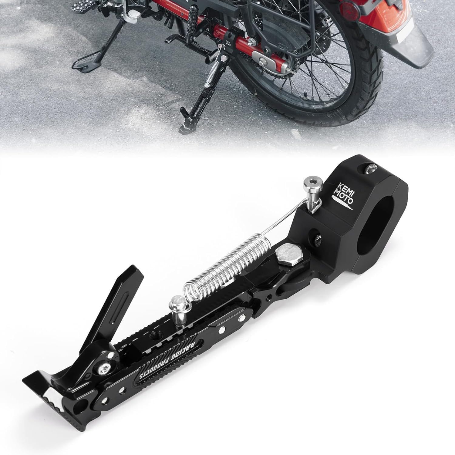 KEMIMOTO バイク バイク用サイドスタンド ハンターカブ125 強化サイドスタンドブラケット CT125 Trail 125 Hunter Cub 2021 2025 2025 2025 に対応 長さを調節 取付簡単 ct125用アクセサリー