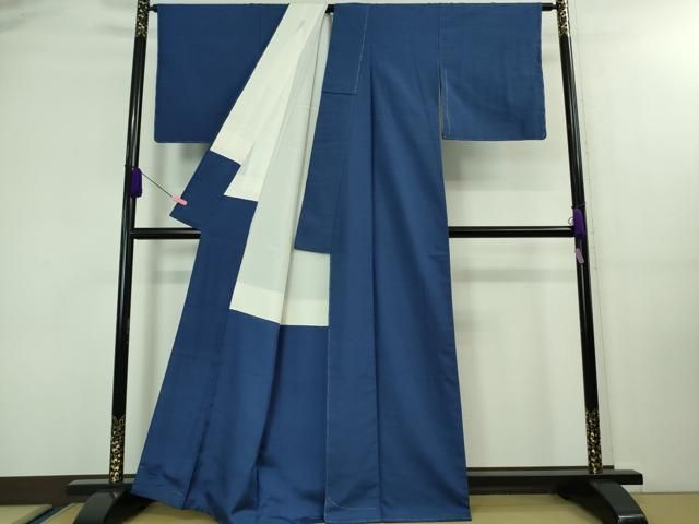 平和屋着物○本場大島紬 白大島 風景文 伝田絹織物謹製 証紙付き 正絹