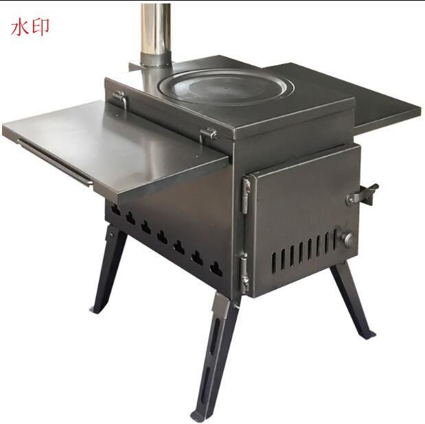 薪ストーブ ワイドタイプ 薪コンロ キャンプ アウトドア 多用途 テント ストーブ ステンレス鋼バーベキューストーブ BBQ