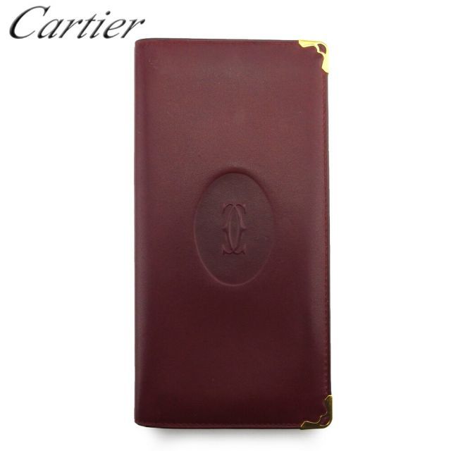 カルティエ　長財布　マストライン　ボルドー カルティエ 長札入れ 長財布 レディース メンズ マストライン