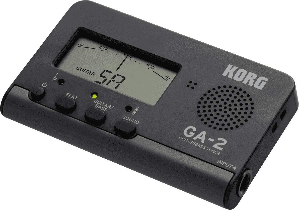 KORG ギター/ベース用チューナー GA-2 個人練習に最適 多弦ギター 多弦ベース フラットチューニング ロングスケールにも対応 200時間連続稼働 軽量 コンパクト