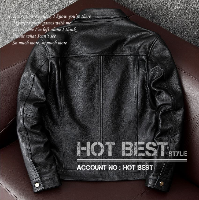 上質 メンズ レザー ジャケット カウハイド 牛革 50年代 サードタイプ