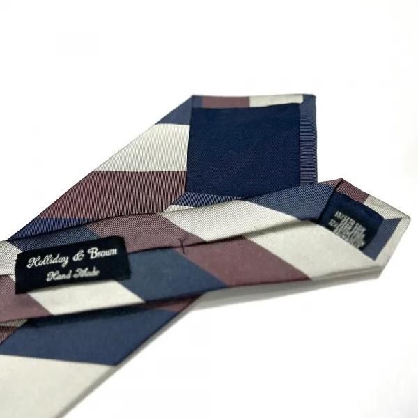 【新品】Holliday & Brown／レジメンタルタイ／ブラウン／ブルー 残り1点】 Holliday & Brown ( ホリデーアンドブラウン ) ネクタイ