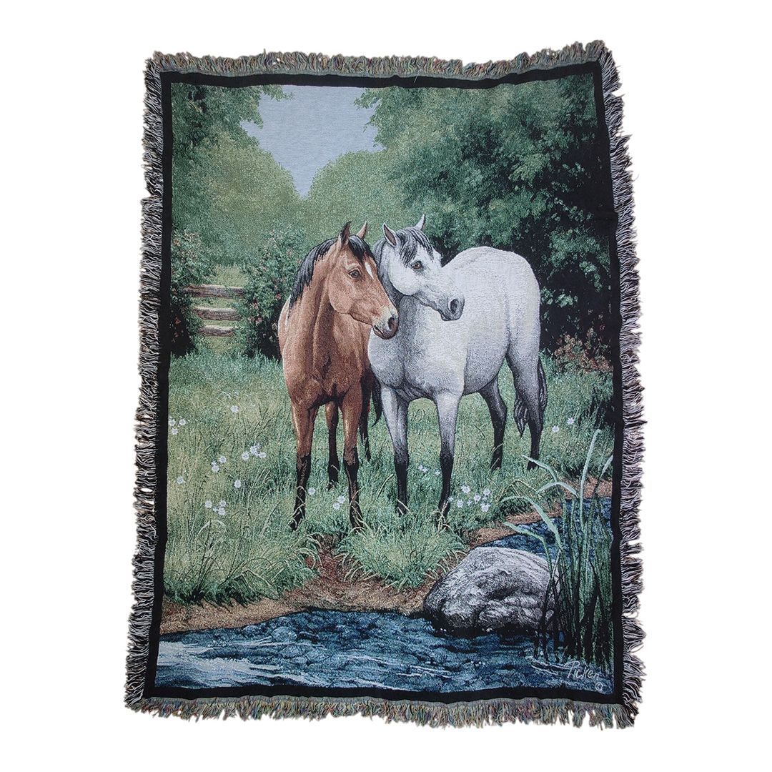 vintageラグ カーペット 馬 ホース 風景 アニマル 1411 - メルカリ