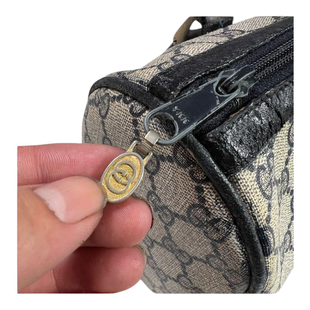 gucci グッチ OLD GUCCI グッチ シェリーライン ハンドバッグ ミニボストンバッグ 廃盤 GG柄 PVCレザー DECORATOM_COM_BR