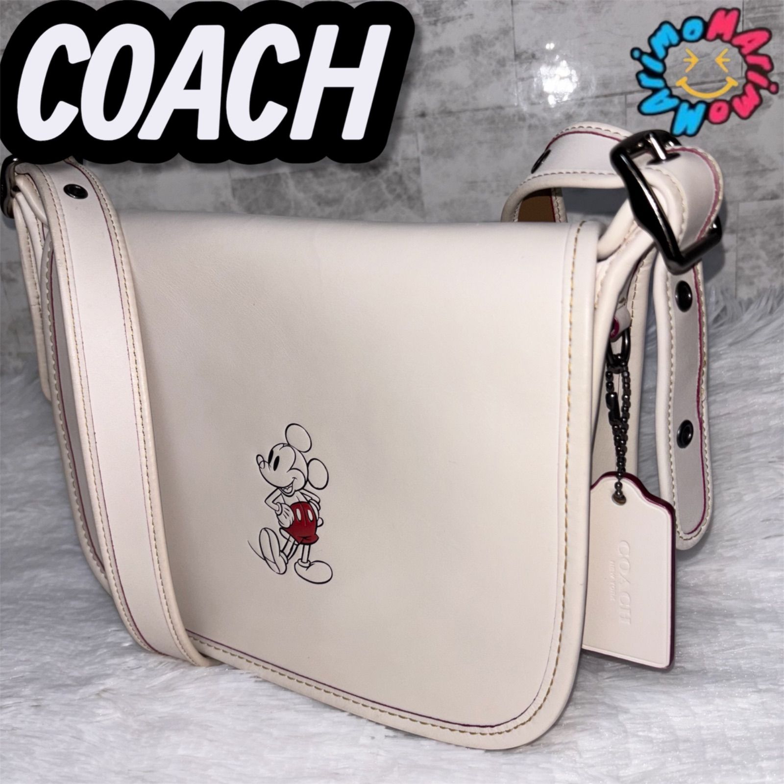 COACH コーチ ショルダーバッグ ミッキー コラボ 限定品✨COACH コーチ ミッキー シグネチャー ショルダーバッグ