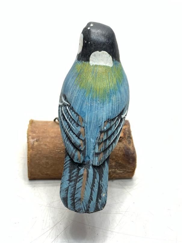 シジュウカラ　木彫りの野鳥　バードカービング　野鳥彫刻 シジュウカラ 木彫りの野鳥 バードカービング 野鳥彫刻 - メルカリ