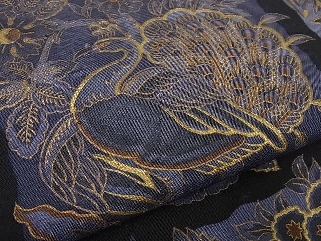 平和屋本店□極上 前田仁仙 仁仙更紗 全通柄袋帯 石川県指定無形文化財  