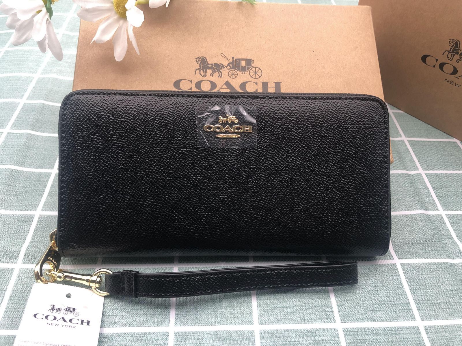 コーチ 財布 長財布  COACH  メンズ  プレゼント クーポン配布 ロゴ シグネチャー 贈り物  ギフト  ウォレット 新品 未使用 ナチュラル ズック CC203