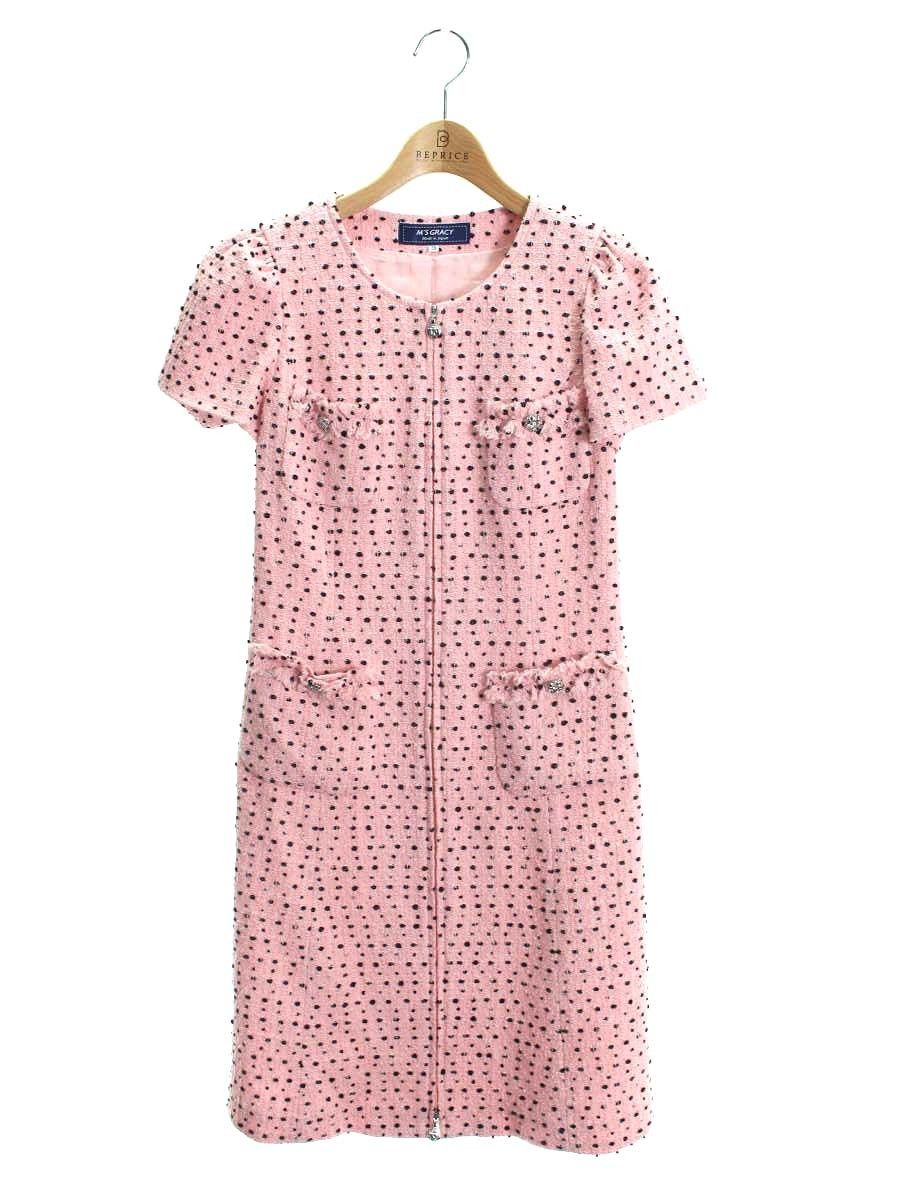 エムズグレイシー♡ジップツイードワンピース38