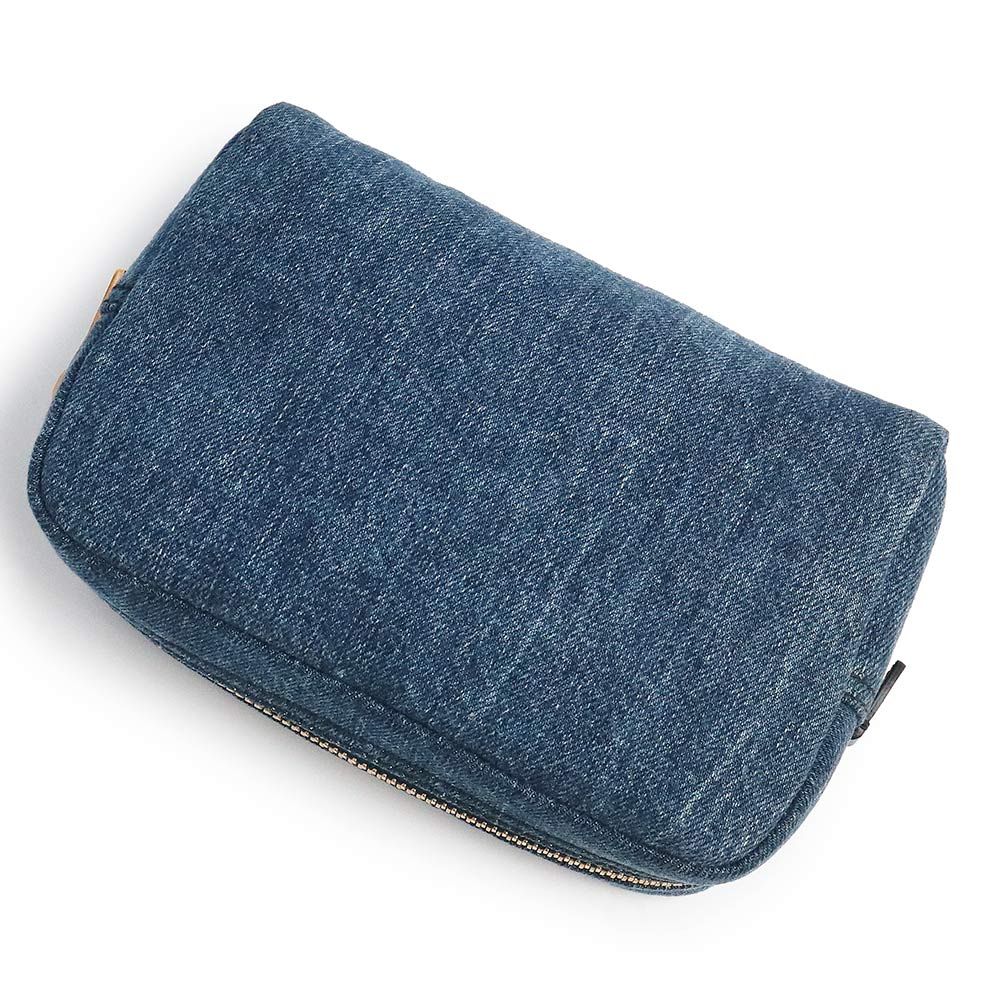 ブルー ゴールド金具