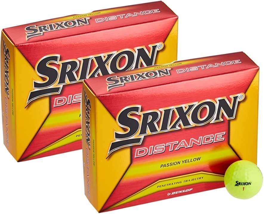 【２ダース】 ダンロップ DUNLOP ゴルフボール スリクソン SRIXON DISTANCE ディスタンス 2018年モデル イエロー