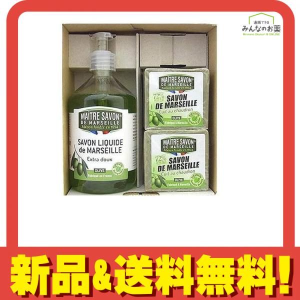サボン・ド・マルセイユ オーセンティックオリーブセレクション ボディソープ 500mL (+石鹸300g×2) 
