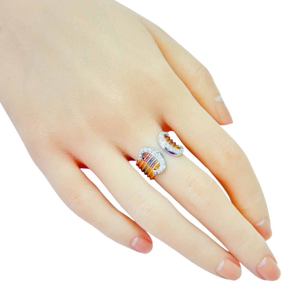 カルティエ 2C リング 指輪 16号 18金 K18イエローゴールド ダイヤモンド レディース CARTIER カルティエ