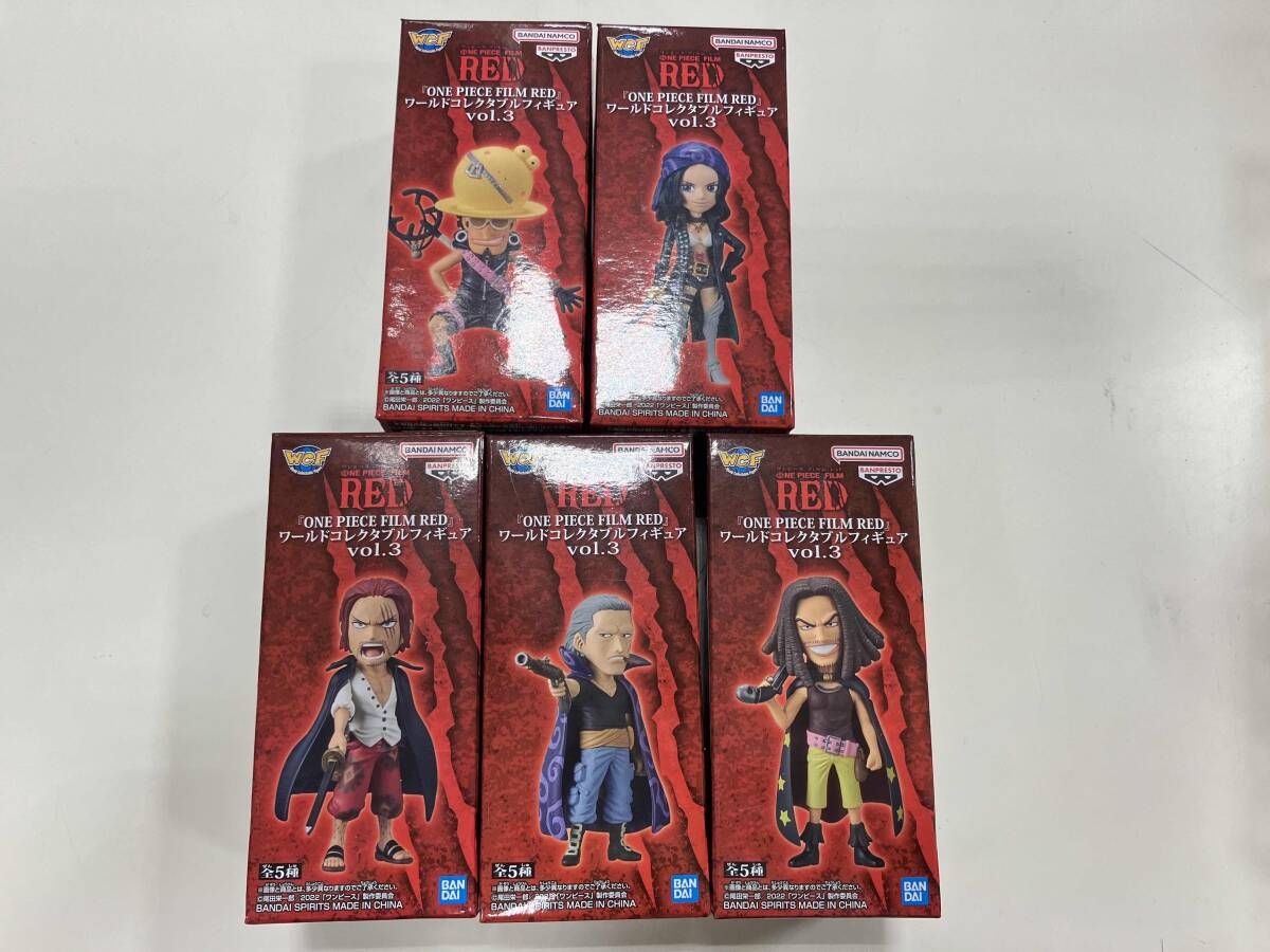 ワンピースFILM RED ワールドコレクタブルフィギュアvol.3 5個セット 全5種セット]バンプレスト 『ONE PIECE FILM RED』 ワールド