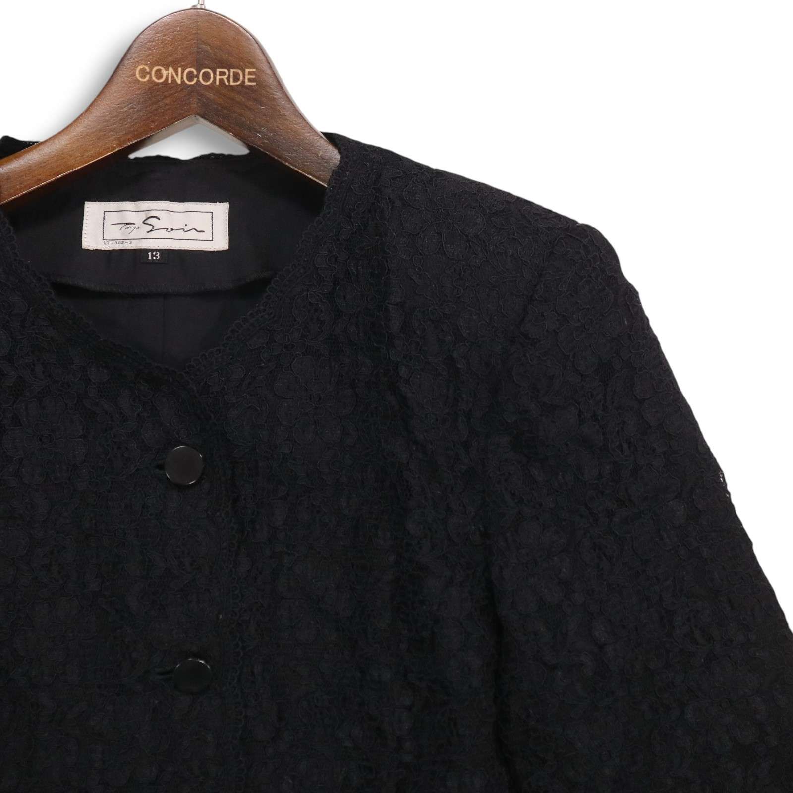 美品✨ ジバンシー ノーカラージャケット 東京ソワール 大きいサイズ フォーマル 希少2XL✨ジバンシー ノーカラー ジャケット 東京ソワール