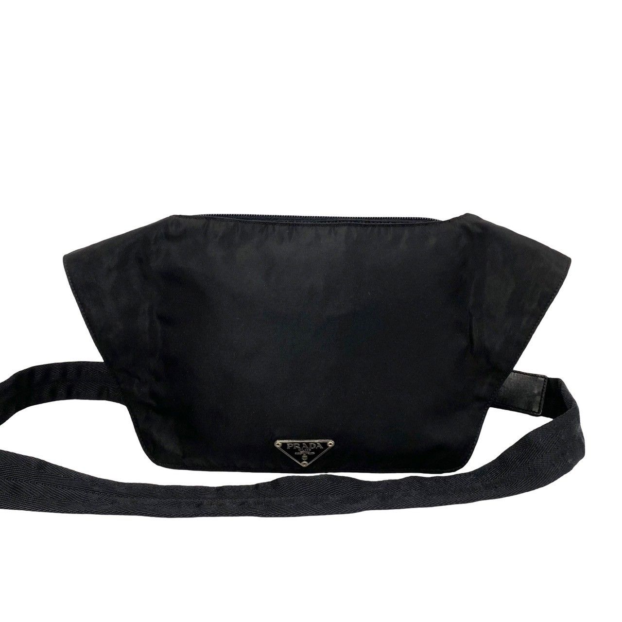 美品✨PRADA ショルダーバッグ サコッシュポシェット ナイロン 三角ロゴ 黒 極 美品 希少品 PRADA プラダ 三角ロゴ ナイロン レザー 本革