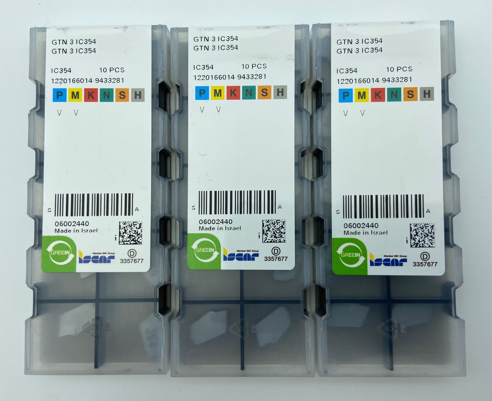 イスカル ISCAR 旋盤チップ GTN 3 IC354 ショップ 3箱セット イスカル