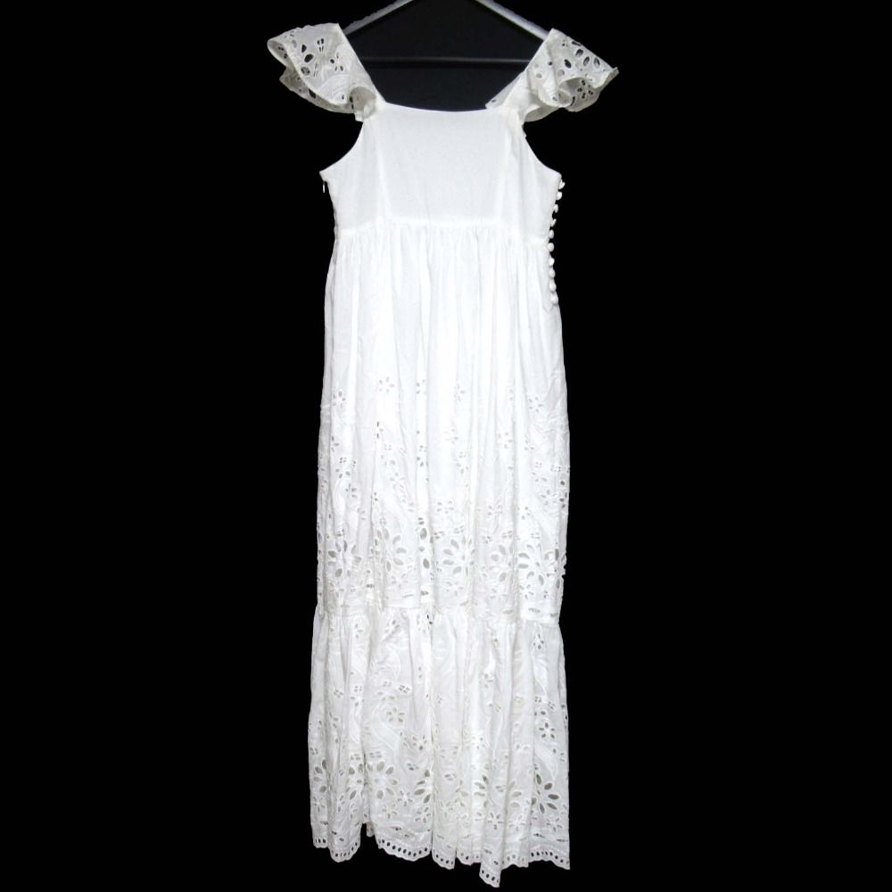 obli オブリフラワーフリルワンピース/ホワイト