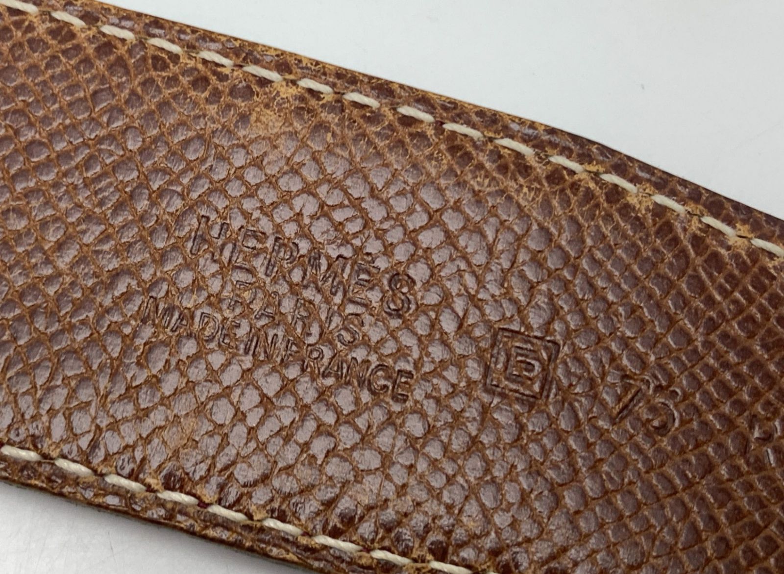 希少 レア】 HERMES ミニコンスタンス ベルト 茶×赤