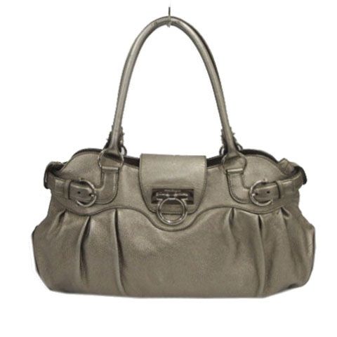サルヴァトーレフェラガモ Salvatore Ferragamo マリッサ ガンチーニ ハンドバッグ レザー シャンパンゴールド
