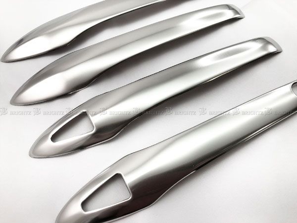 プリウスPHV ZVW52 ステンレスドアハンドルカバーノブ 4PC サテン