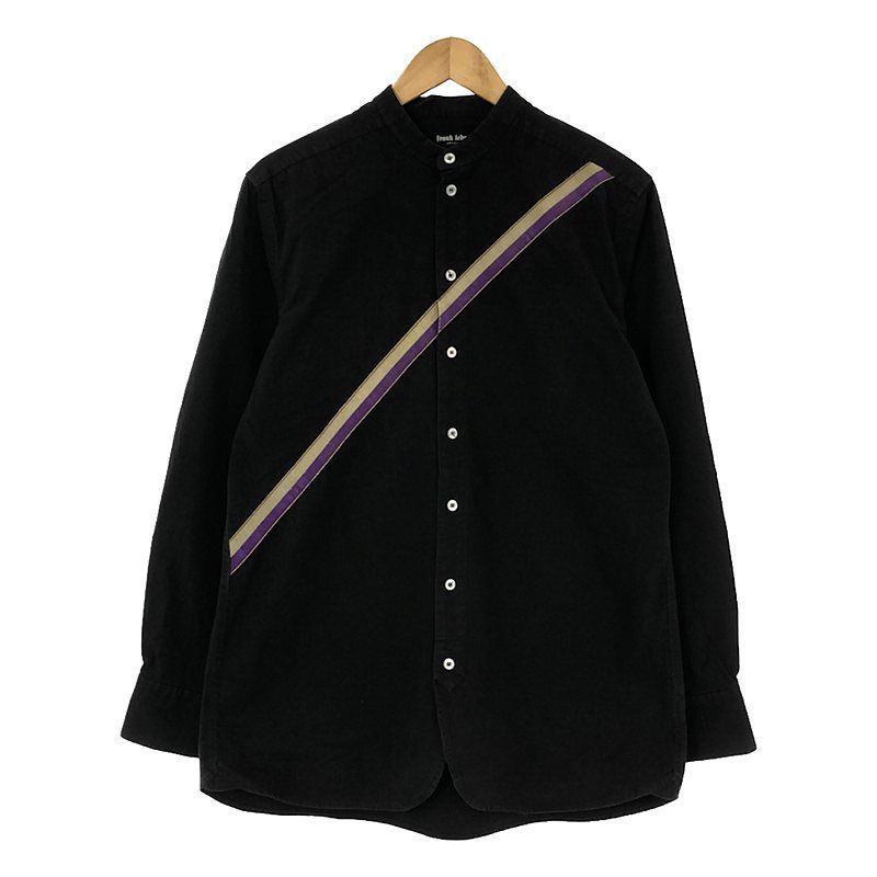 FRANK LEDER / フランクリーダー | ARCHIVE LINE ヴィンテージテープ装飾 バンドカラーシャツ | S | メンズ