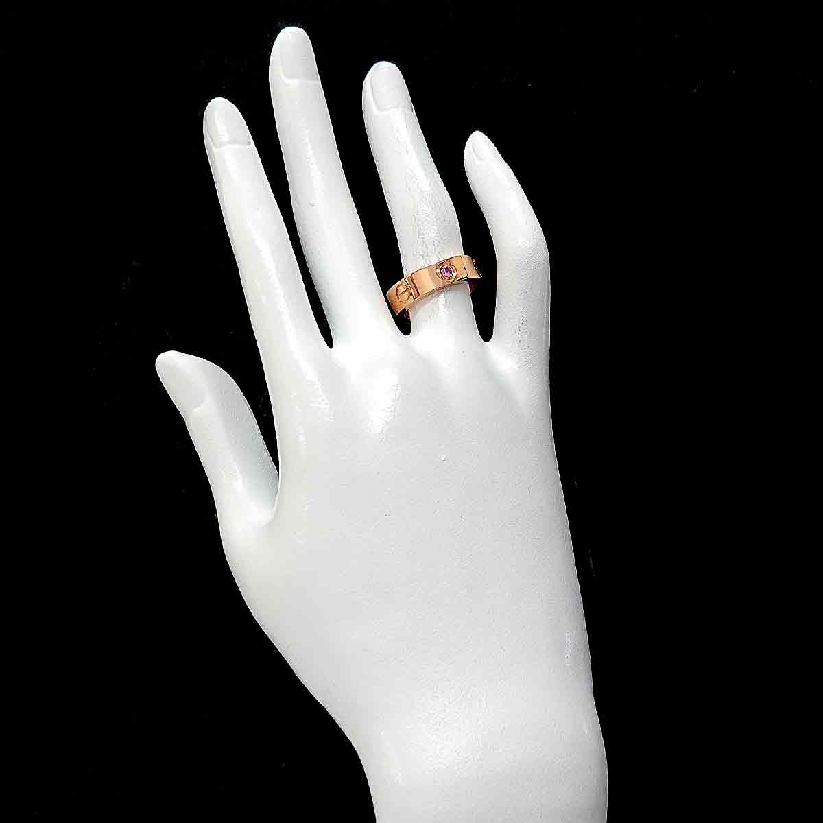 カルティエ Cartier ラブ #52 リング サファイヤ 1P K18 PG ピンクゴールド 750 指輪 Love Ring【証明書付き】  90243935 - メルカリ