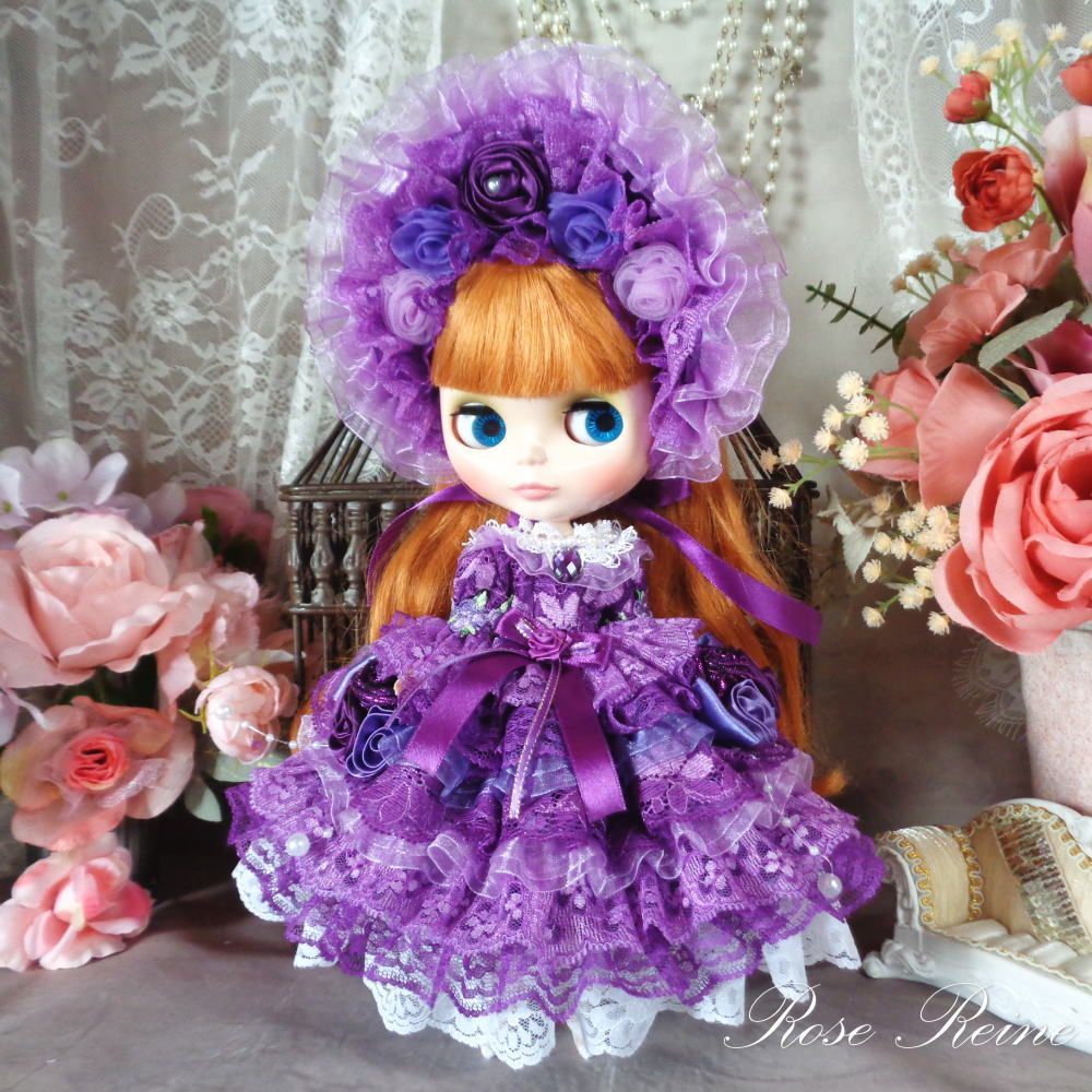 アメジストフェアリーのフリルボンネットドールドレス豪華5点セット