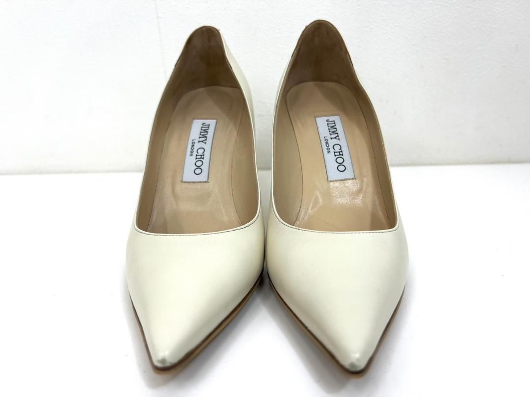 ジミーチュウ JIMMY CHOO KIDレザー ホワイトパンプス 361⁄2