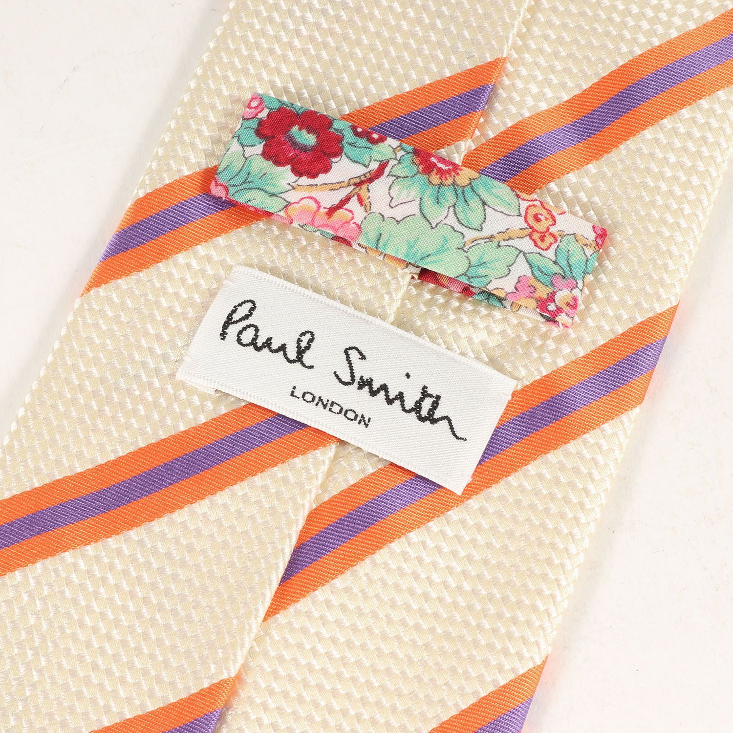 美品 Paul Smith ポールスミス レジメンタルストライプ シルク