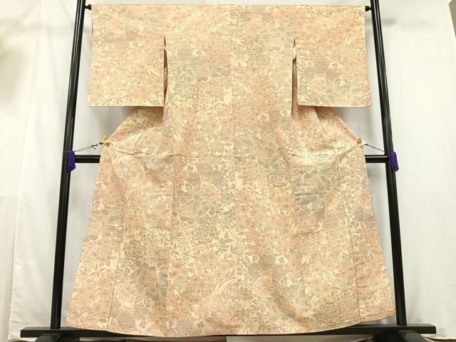 平和屋本店□色無地 まとめて 3点 風景 花柄 流水 地紋 など