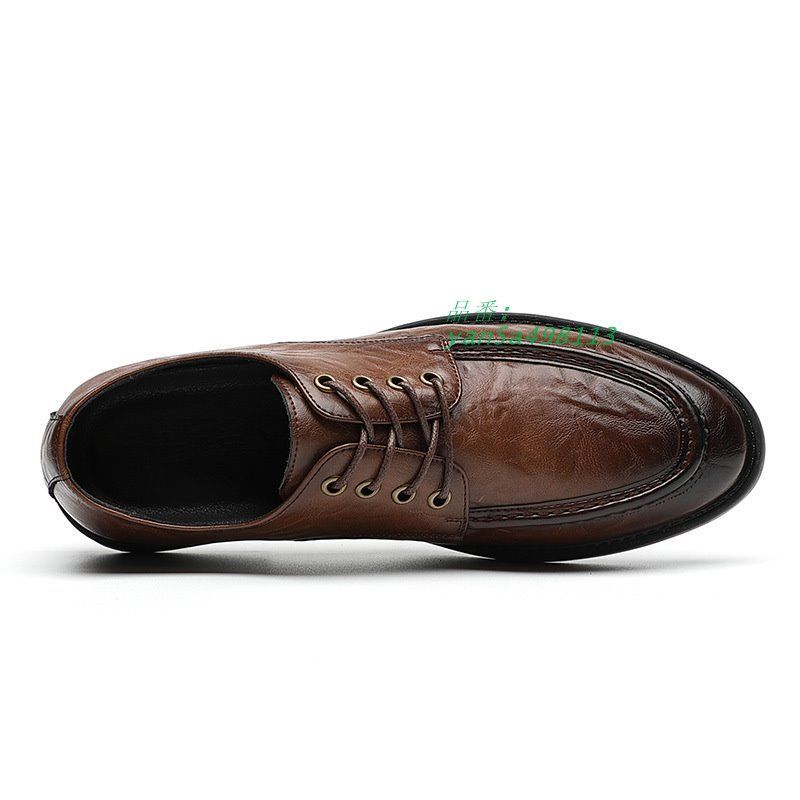 メンズビジネスシューズ革革靴ウォーキングビジネスシューズカジュアルローファーメンズエナメル靴紳士靴 yan