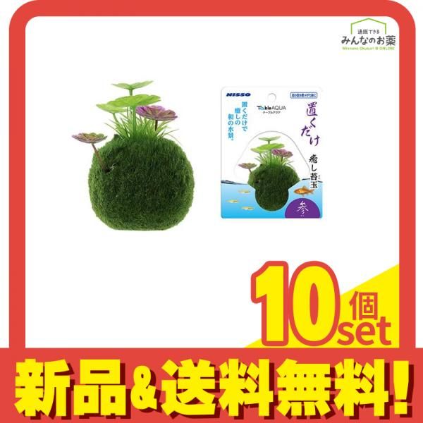 ニッソー テーブルアクア 置くだけ癒し苔玉 参 サン 1個入 10個セット