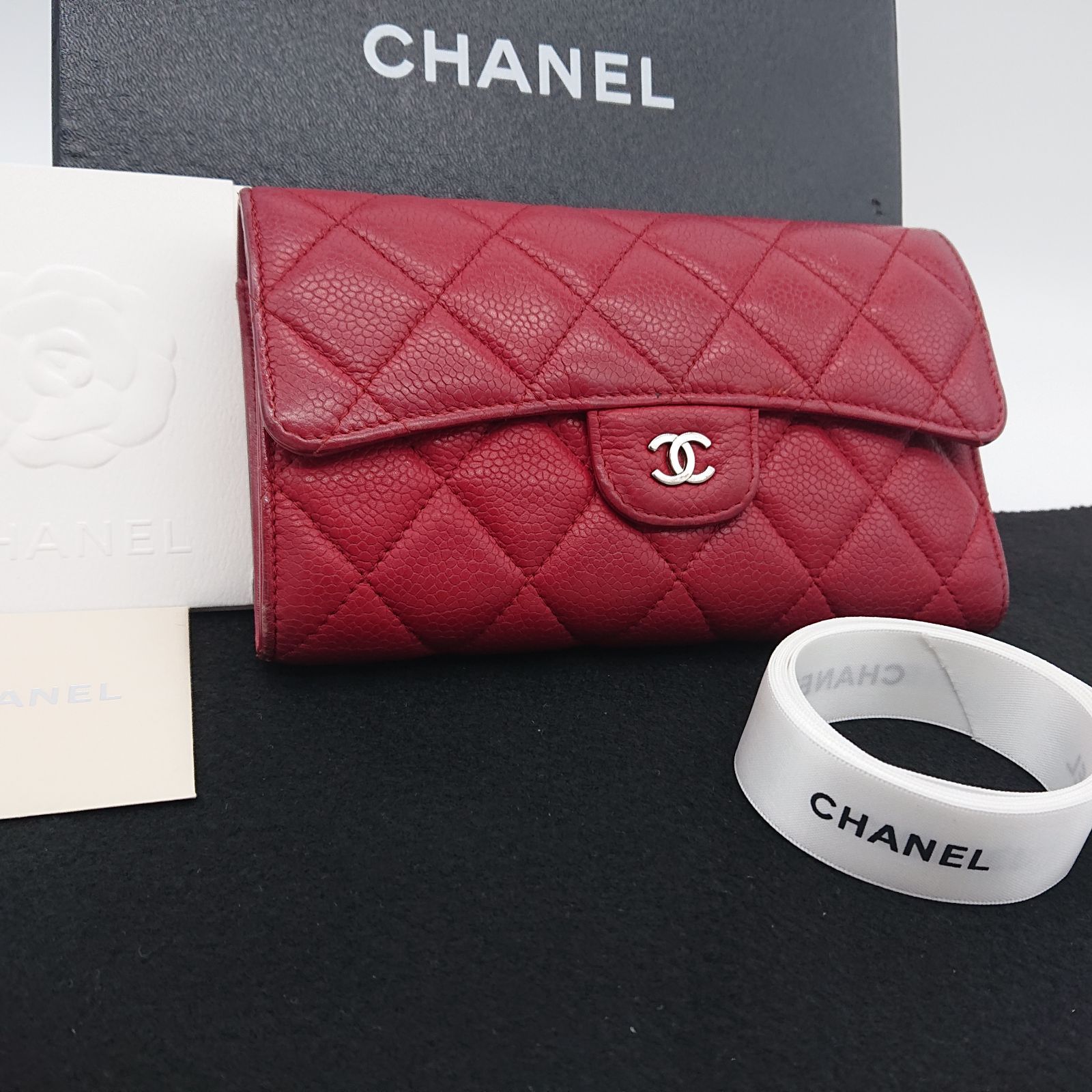 Li☆さま専用ページ　シャネル キャビアスキン マトラッセ 三つ折り 楽天市場】シャネル CHANEL スモールフラップウォレット